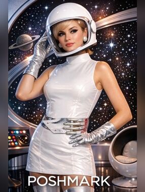 Vintage‎ Silver Foiled belt S..M